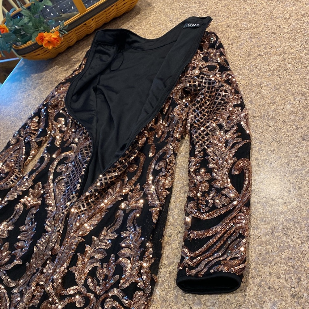 Quiz Sequin Mini Dress Euro 34 GB6 Possibly US Size XS - Picture 13 of 17